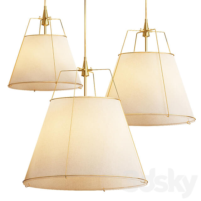 Conical Drum Pendants Pendant light 3D Models