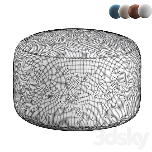 POLLON Round Pouf 3D Models