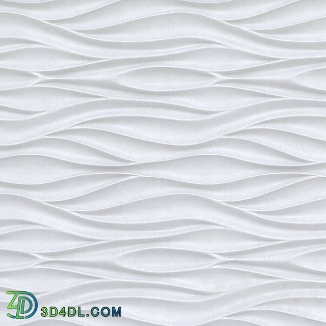 Designer 3D gypsum panel Artpole Silk 3D Models