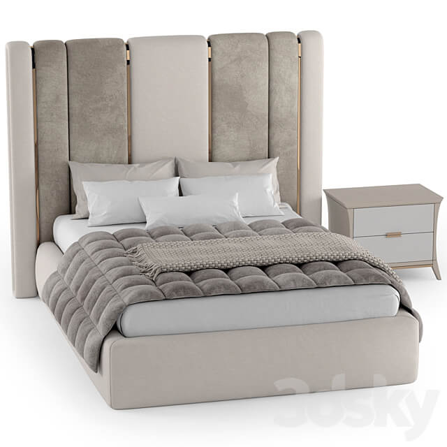 Bed Corte Zari Rubens Bed 3D Models