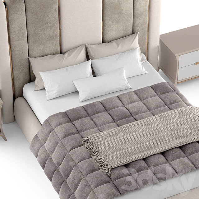 Bed Corte Zari Rubens Bed 3D Models