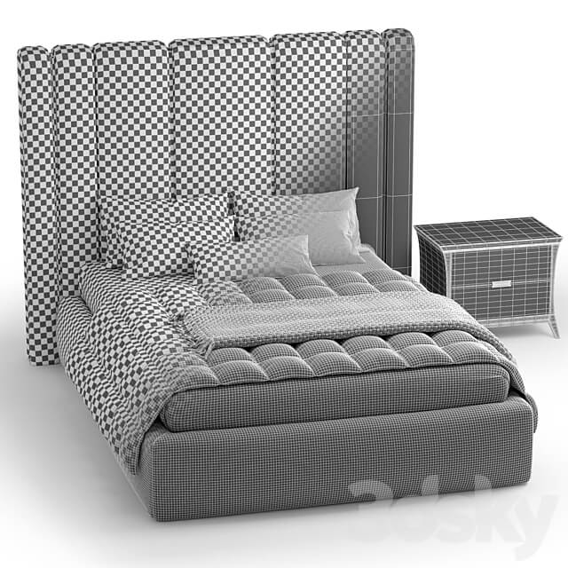 Bed Corte Zari Rubens Bed 3D Models