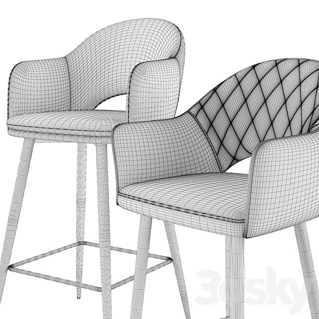 Deephouse. Bar stool Maghreb Bellagio 3D Models