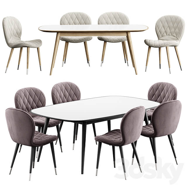 Hiro chair Konyshev HER 042 G Table Table Chair 3D Models