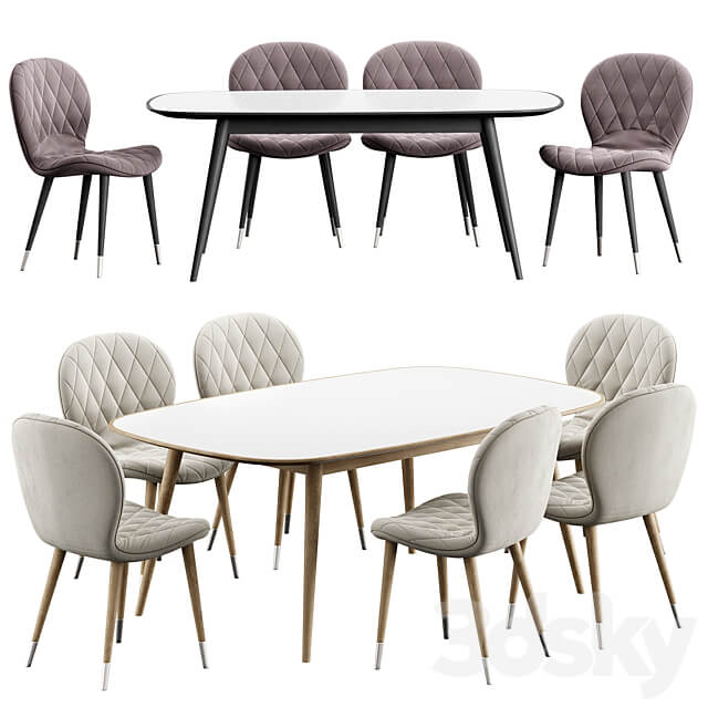 Hiro chair Konyshev HER 042 G Table Table Chair 3D Models