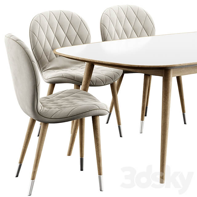 Hiro chair Konyshev HER 042 G Table Table Chair 3D Models