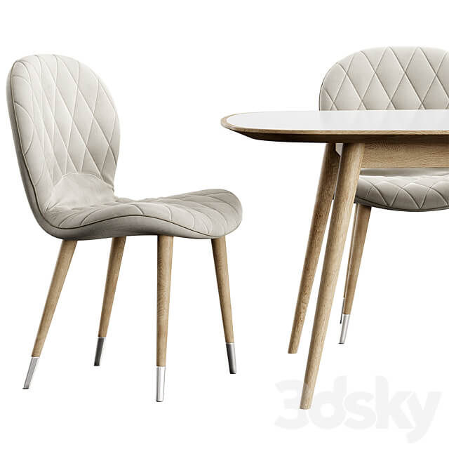 Hiro chair Konyshev HER 042 G Table Table Chair 3D Models