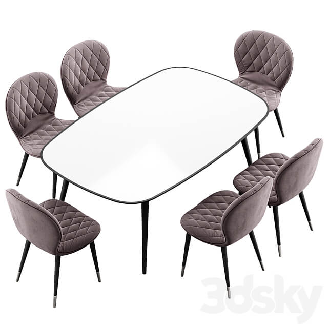 Hiro chair Konyshev HER 042 G Table Table Chair 3D Models
