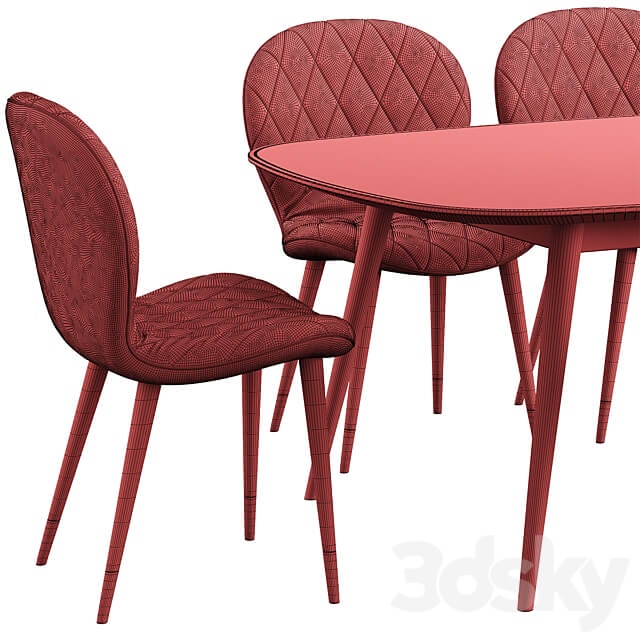 Hiro chair Konyshev HER 042 G Table Table Chair 3D Models