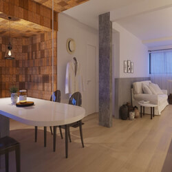  3D Kitchen Room Interior By Ma Ve 