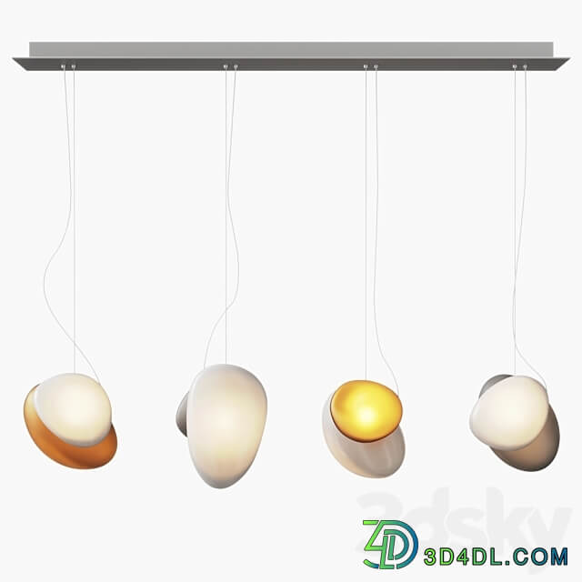 AND Pebble series suspension Pendant light 3D Models