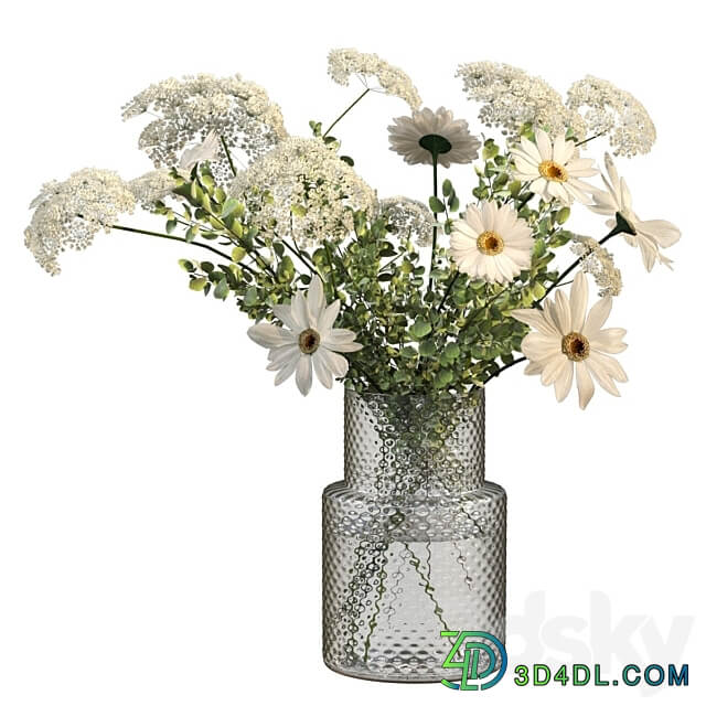 Bouquet of flowers in a vase Ikea 3D Models