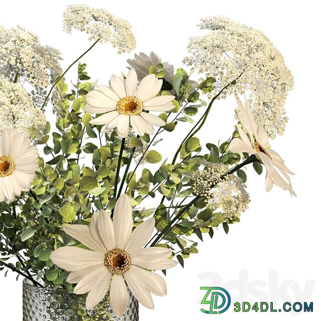 Bouquet of flowers in a vase Ikea 3D Models