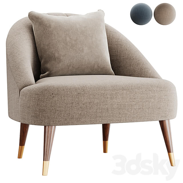 Armchair Margot Accent 3D Models