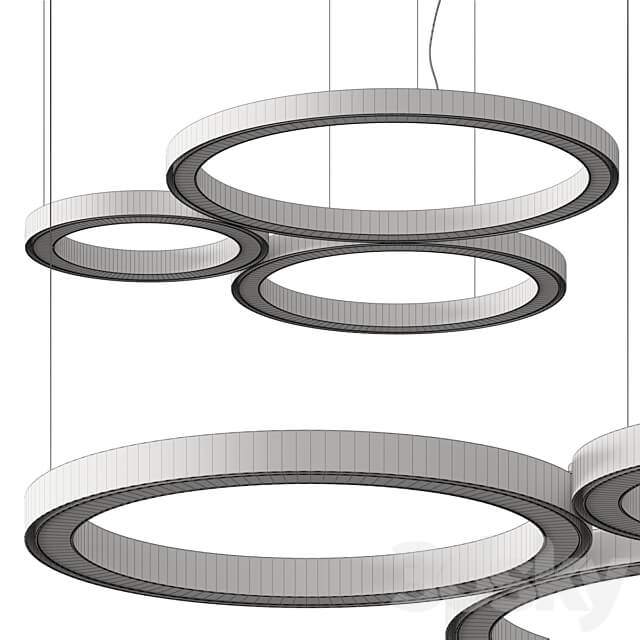 Artemide Ripple Cluster Pendant Lamps Pendant light 3D Models