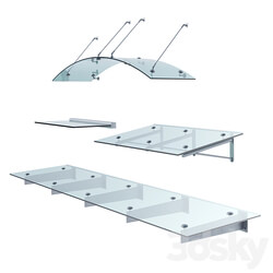 Set of glass visors Glasvordach 3D Models 
