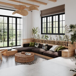  3D Villa Resort Interior By Minh Tit 