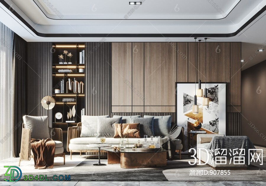 3D Interior Scene File 3dsmax Model Livingroom 291