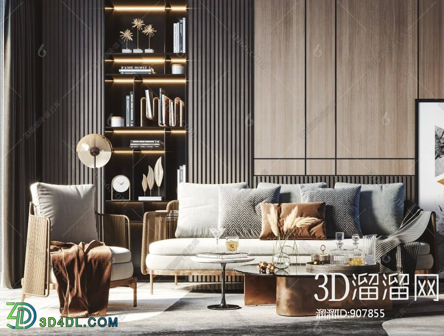 3D Interior Scene File 3dsmax Model Livingroom 291