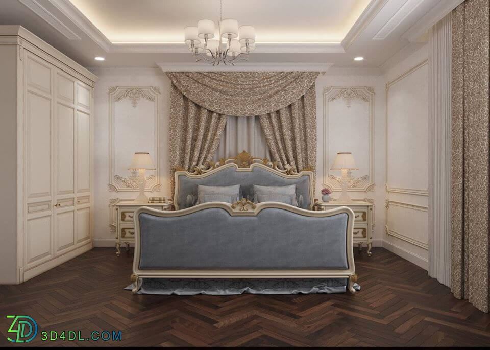 3D Interior Scenes File 3dsmax Model Bedroom 242 By CongTheThai