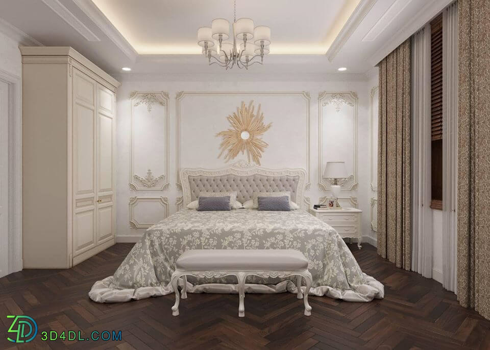 3D Interior Scenes File 3dsmax Model Bedroom 242 By CongTheThai