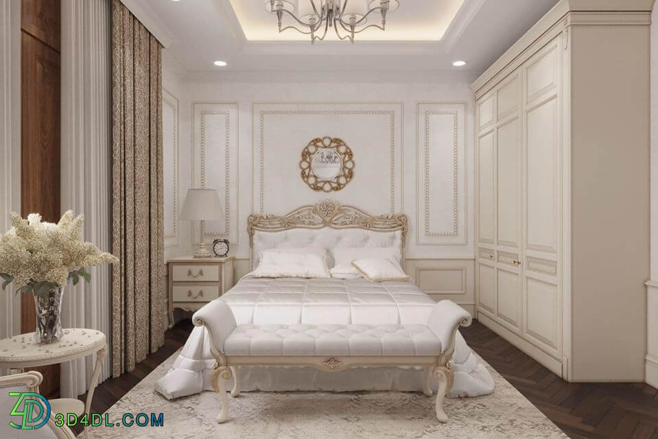 3D Interior Scenes File 3dsmax Model Bedroom 242 By CongTheThai