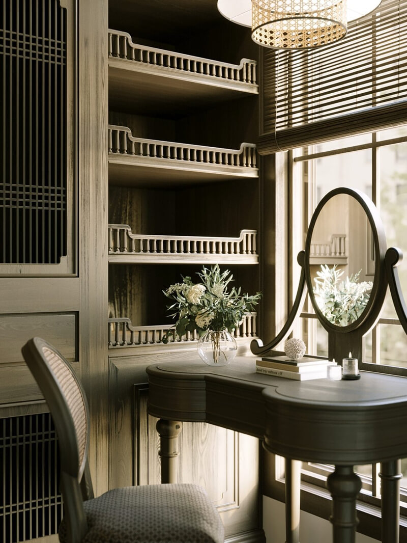  Indochine Bedroom Interior Model by Van Duc