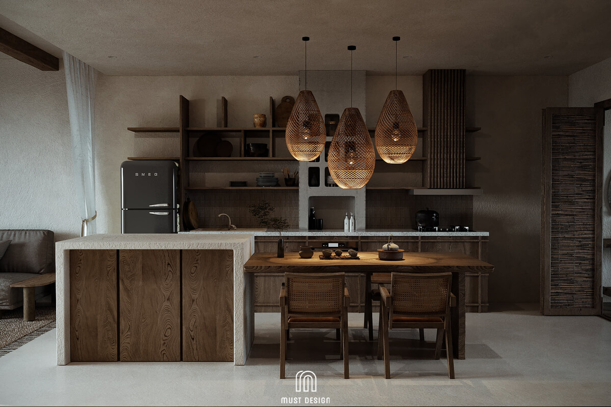  3D Homestay Wabi- Sabi Interior by Hoang Duong