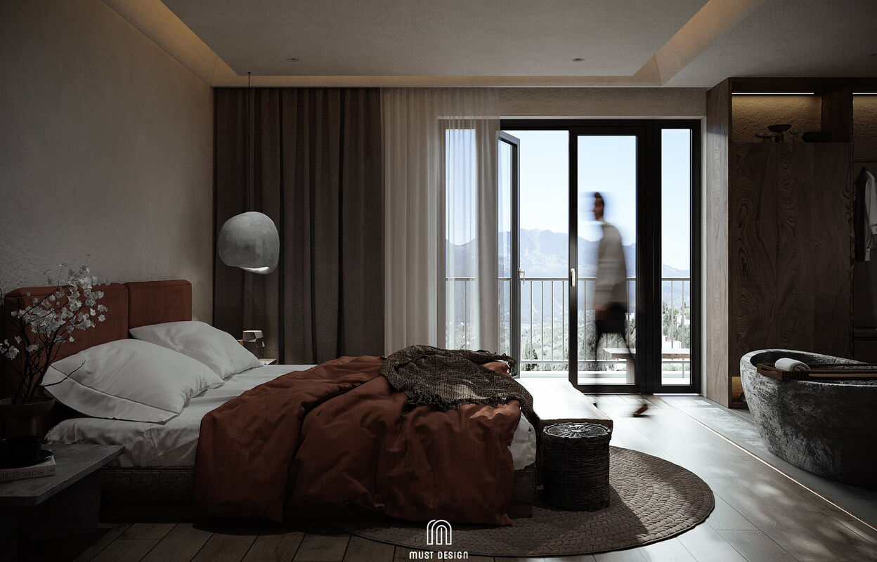  3D Homestay Wabi- Sabi Interior by Hoang Duong