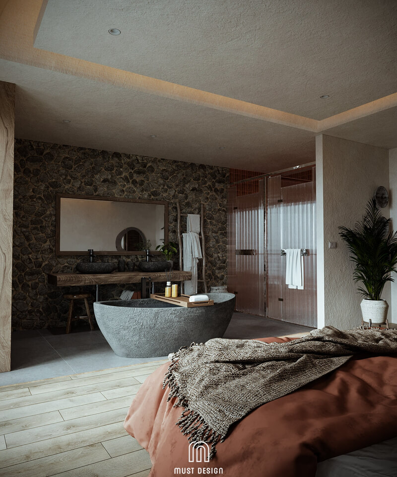  3D Homestay Wabi- Sabi Interior by Hoang Duong