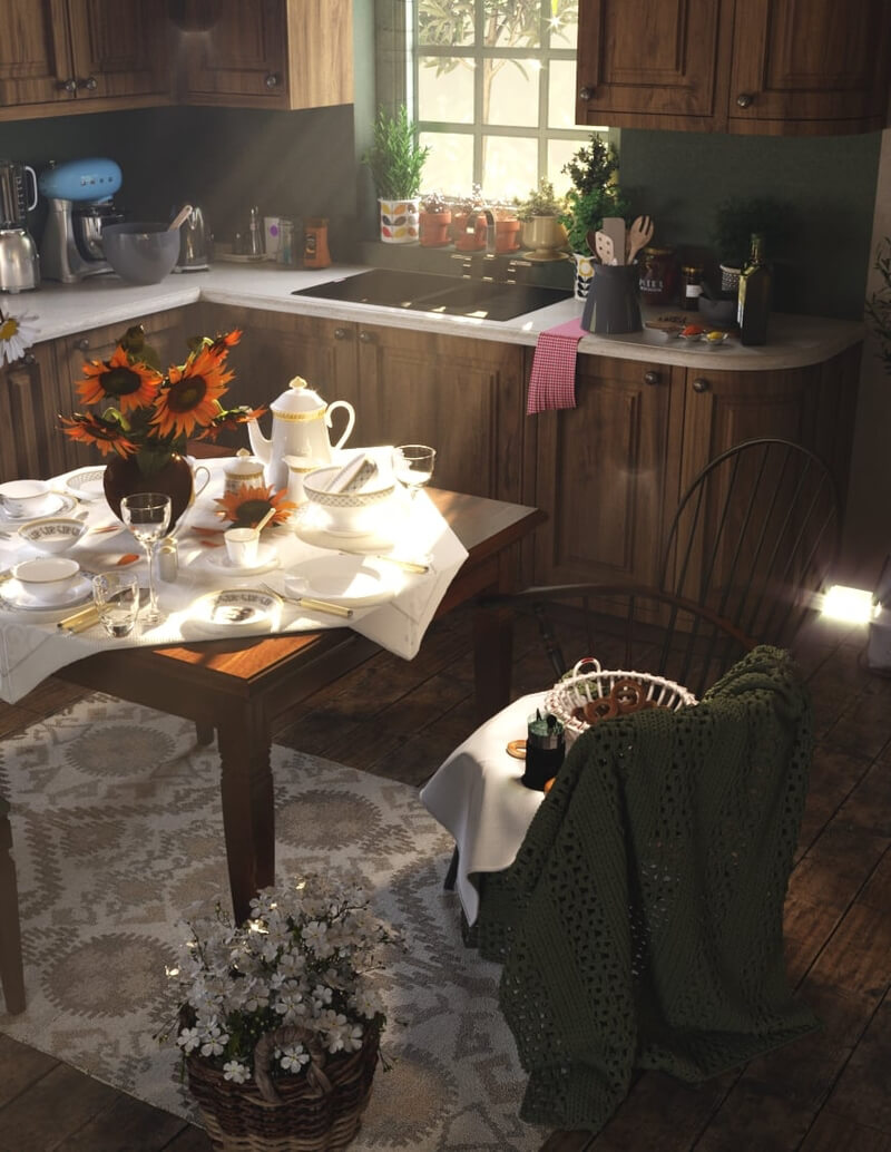 3D Model Kitchen 232 By Ha Phan Le