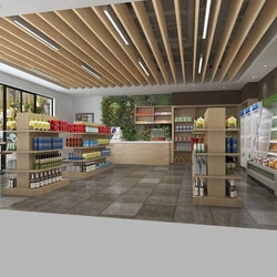 3D Grocery Shop 1 Model  