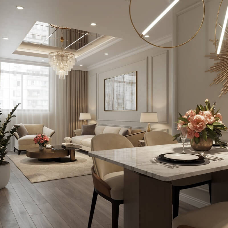  Living Room- Kitchen Interior by Bao Yen
