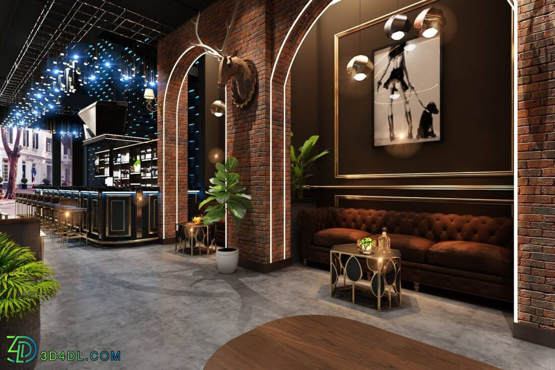 3D Model Interior Coffee 68 Scenes File 3dsmax By Duong Van Thu