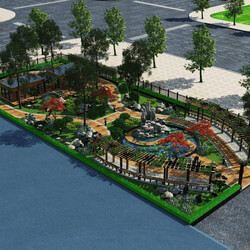  3D Model of Exterior Garden by Huy Hieu Lee 