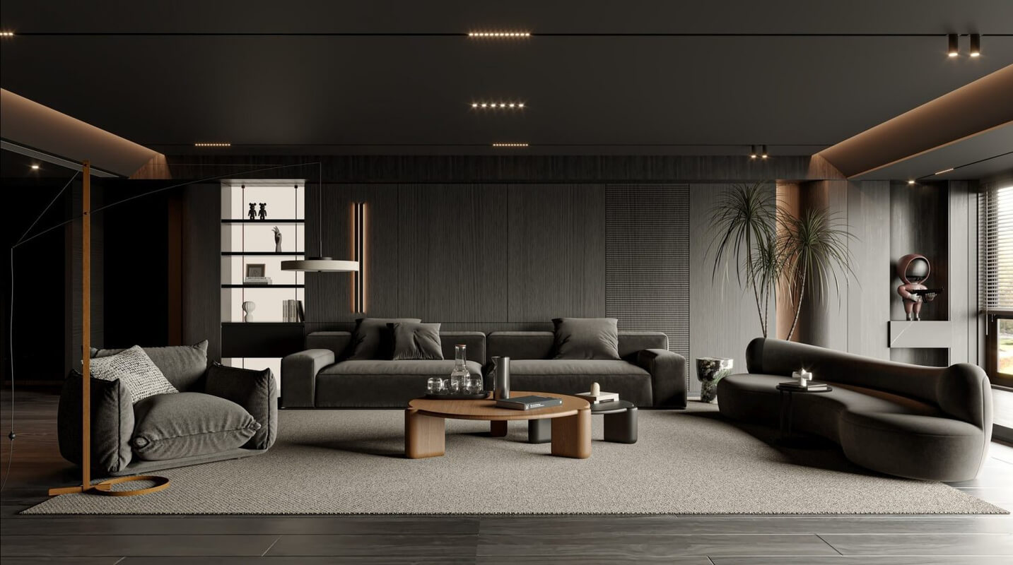 13342. 3D Interior Living Room Model For Free Download