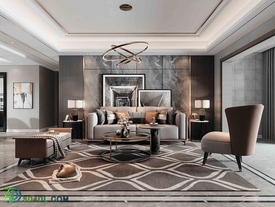 3D Interior Scene File 3dsmax Model Livingroom 335 By ThanhLe