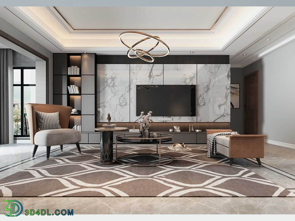 3D Interior Scene File 3dsmax Model Livingroom 335 By ThanhLe