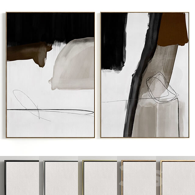 Plaster Two Photo Frame E 104 3D Models