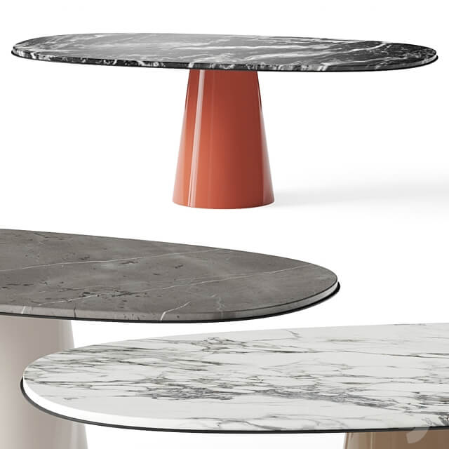 Meridiani Owen Dining Tables 3D Models