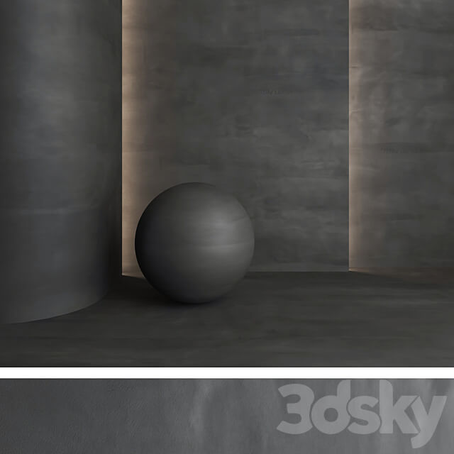 Decorative plaster 27 Stone 3D Models