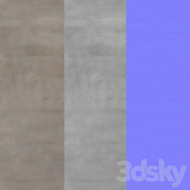 Decorative plaster 27 Stone 3D Models