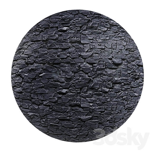 Stone Wall Anthracite 3D Models