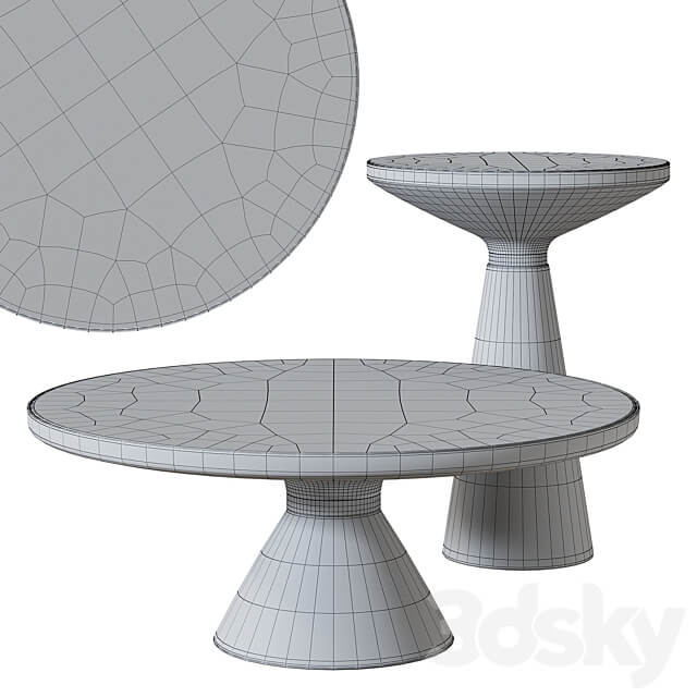 Vaso Wood L Coffee table from SKANDI FURNITURE 3D Models