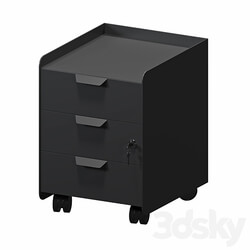 Bedside table TROTTEN Ikea Sideboard Chest of drawer 3D Models 