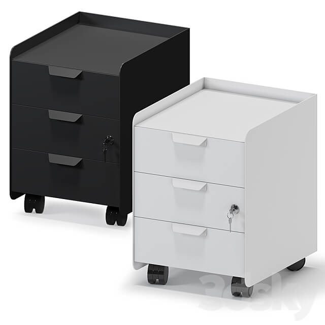 Bedside table TROTTEN Ikea Sideboard Chest of drawer 3D Models