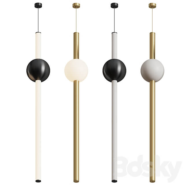 Orion Globe Linear Suspension Light by Lee Broom Pendant light 3D Models