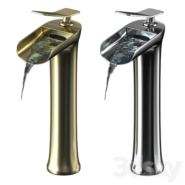 Waterfall Single Handle Basin 3D Models