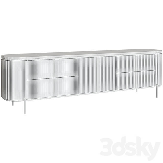 TV bench Modern Oval Sideboard Chest of drawer 3D Models