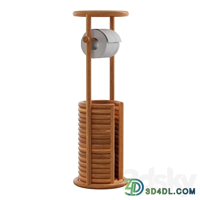 Marielle Rattan Toilet Paper Storage Stand 3D Models